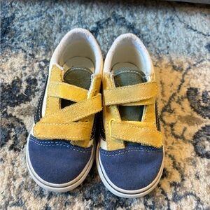 Vans Kids Suede Sneakers in Navy and Yellow